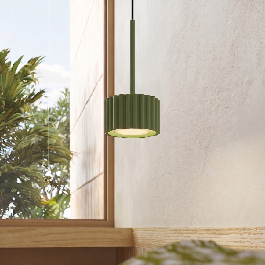 Pendellampe AURA på wire 1xGX53/10W/230V, grøn