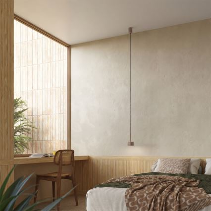 Pendellampe på wire AURA 1xGX53/10W/230V taupe