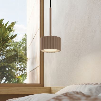 Pendellampe på wire AURA 1xGX53/10W/230V taupe