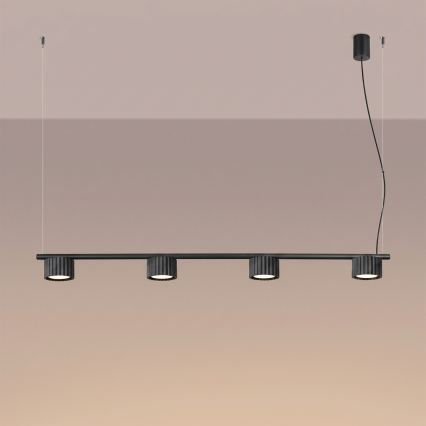 Pendel på kabel AURA 4xGX53/10W/230V sort