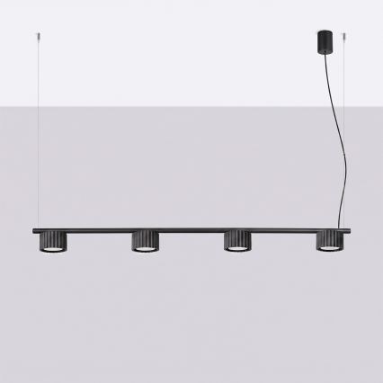 Pendel på kabel AURA 4xGX53/10W/230V sort
