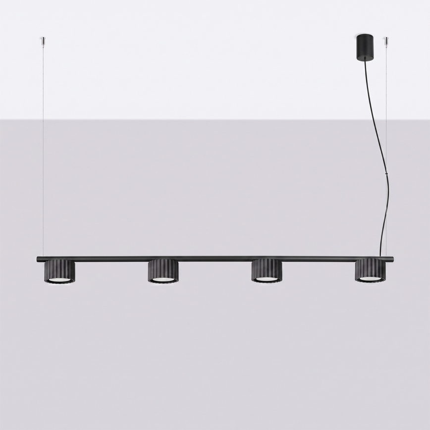 Pendel på kabel AURA 4xGX53/10W/230V sort