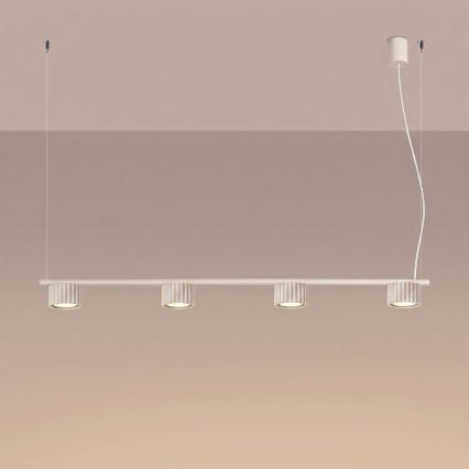 Pendel med ledning AURA 4xGX53/10W/230V cremefarvet