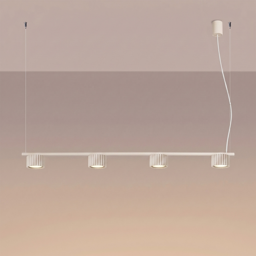 Pendel med ledning AURA 4xGX53/10W/230V cremefarvet