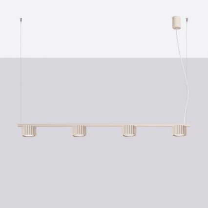 Pendel med ledning AURA 4xGX53/10W/230V cremefarvet
