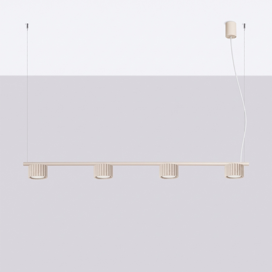 Pendel med ledning AURA 4xGX53/10W/230V cremefarvet