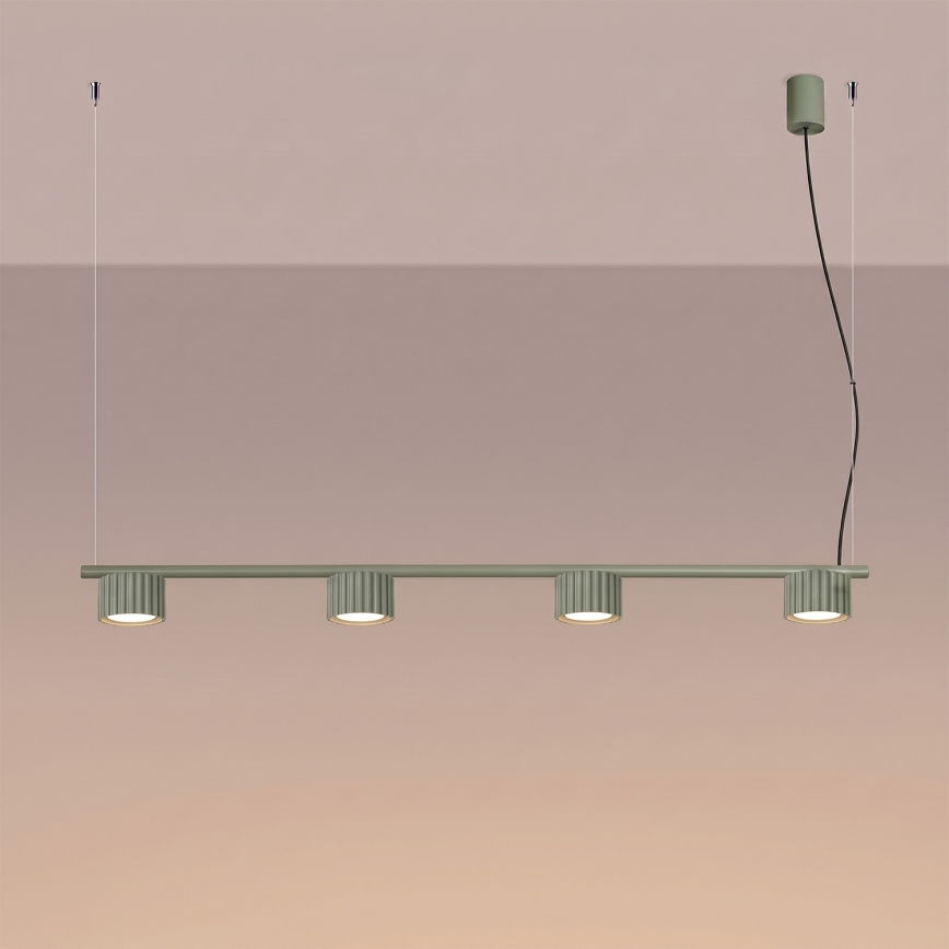 AURA loftpendel på wire, 4xGX53/10W/230V, grøn