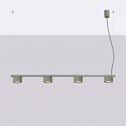 AURA loftpendel på wire, 4xGX53/10W/230V, grøn