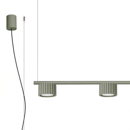 AURA loftpendel på wire, 4xGX53/10W/230V, grøn