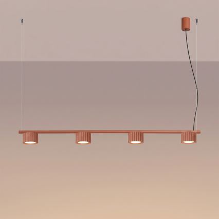 Pendel på wire AURA 4xGX53/10W/230V rød