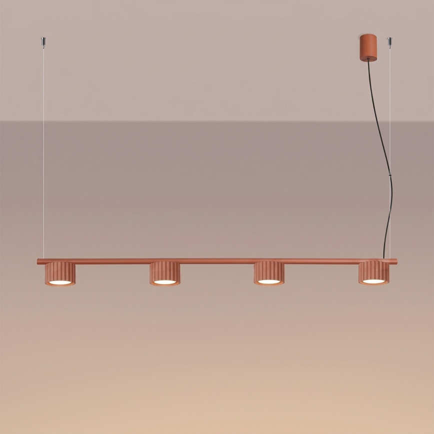 Pendel på wire AURA 4xGX53/10W/230V rød
