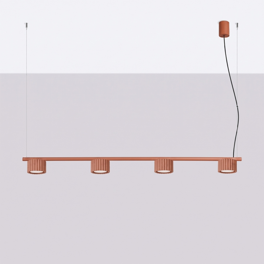 Pendel på wire AURA 4xGX53/10W/230V rød