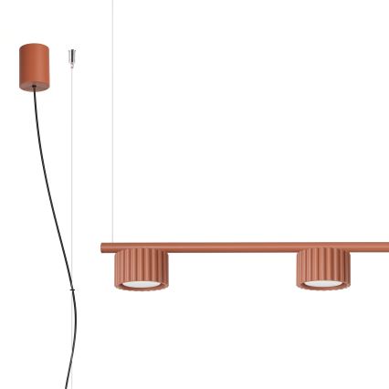 Pendel på wire AURA 4xGX53/10W/230V rød