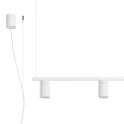 Pendellampe på kabel KARBON 4xGU10/10W/230V hvid