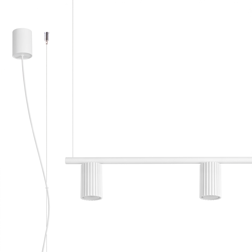 Pendellampe på kabel KARBON 4xGU10/10W/230V hvid