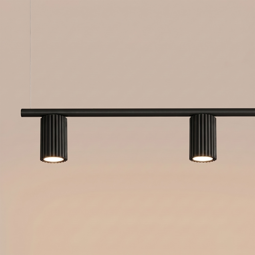 Pendel på kabel KARBON 4xGU10/10W/230V sort