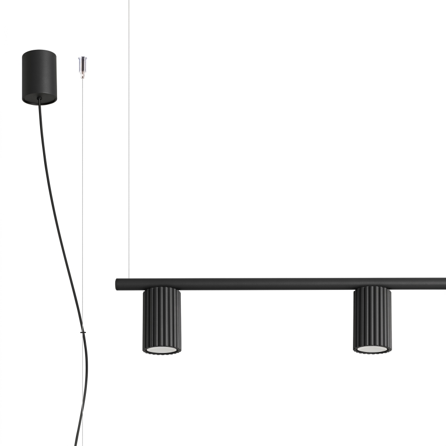 Pendel på kabel KARBON 4xGU10/10W/230V sort