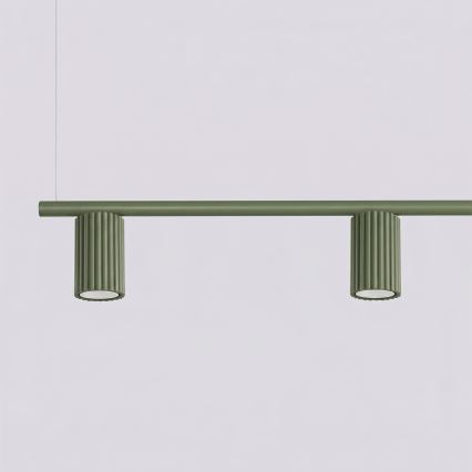 Pendellampe på kabel KARBON 4xGU10/10W/230V grøn