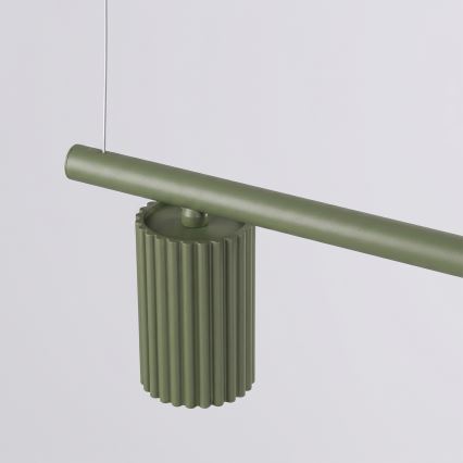 Pendellampe på kabel KARBON 4xGU10/10W/230V grøn