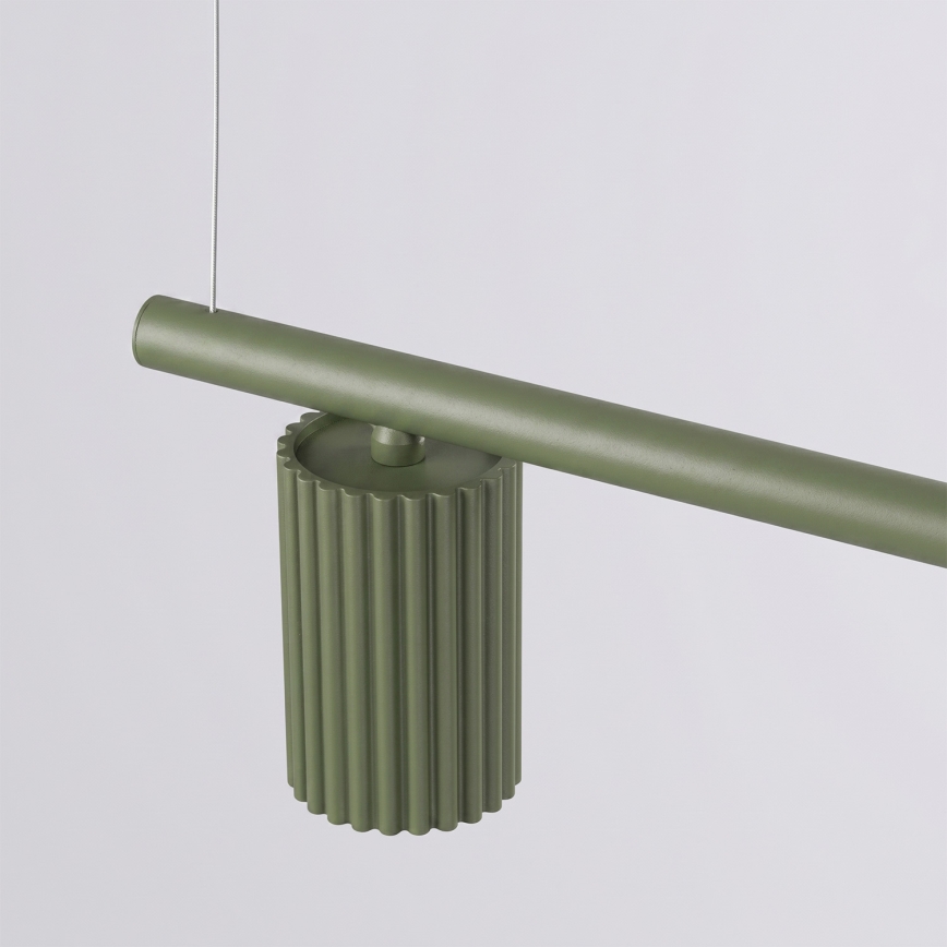 Pendellampe på kabel KARBON 4xGU10/10W/230V grøn