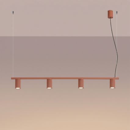 KARBON pendel med wire 4xGU10/10W/230V orange