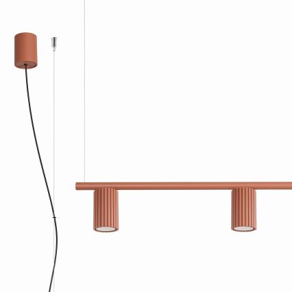 KARBON pendel med wire 4xGU10/10W/230V orange