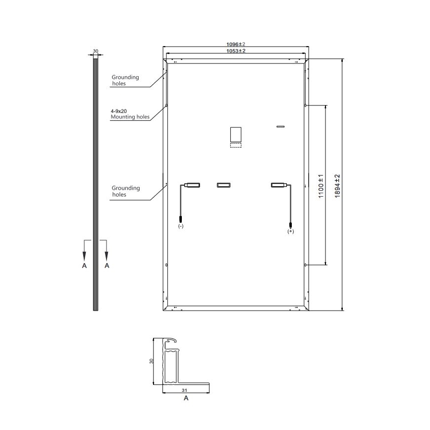 Solpanel Risen 440Wp sort ramme IP68 Half Cut