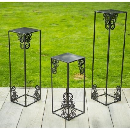 Blomstativ 60x24 cm sort