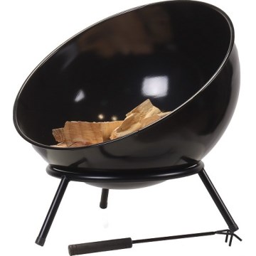 Sort bærbart bålfad