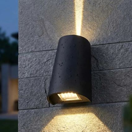 Sort LED udendørs væglampe 11W/230V IP65