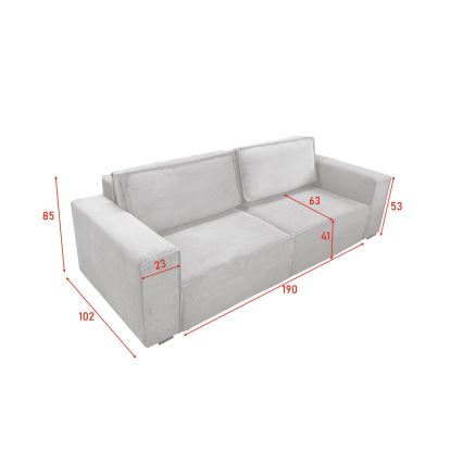 Sovesofa med opbevaringsplads RONDA beige