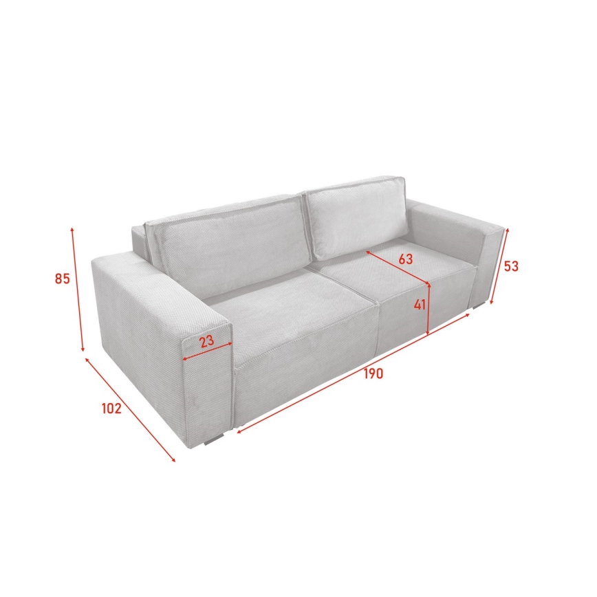 Sovesofa med opbevaringsplads RONDA beige