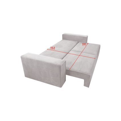 Sovesofa med opbevaringsplads RONDA beige