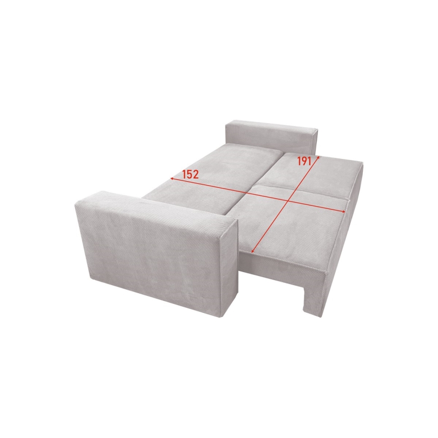 Sovesofa med opbevaringsplads RONDA beige