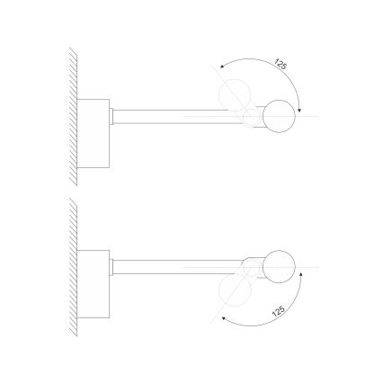 Spejlbelysning til badeværelset MIRROR LED/6W/230V 4000K IP44 40 cm sort