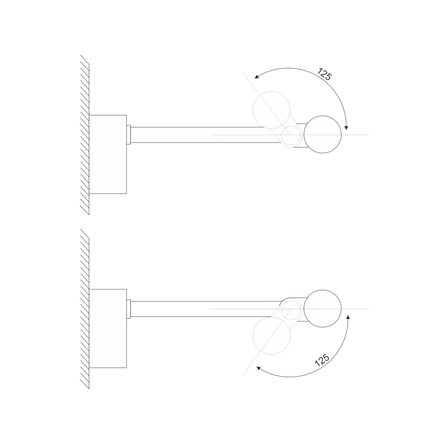 Spejlbelysning til badeværelset MIRROR LED/6W/230V 4000K IP44 40 cm sort
