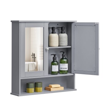 Spejlskab til badeværelset ZARA 58,5x56,5 cm grå