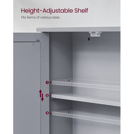 Spejlskab til badeværelset ZARA 58,5x56,5 cm grå