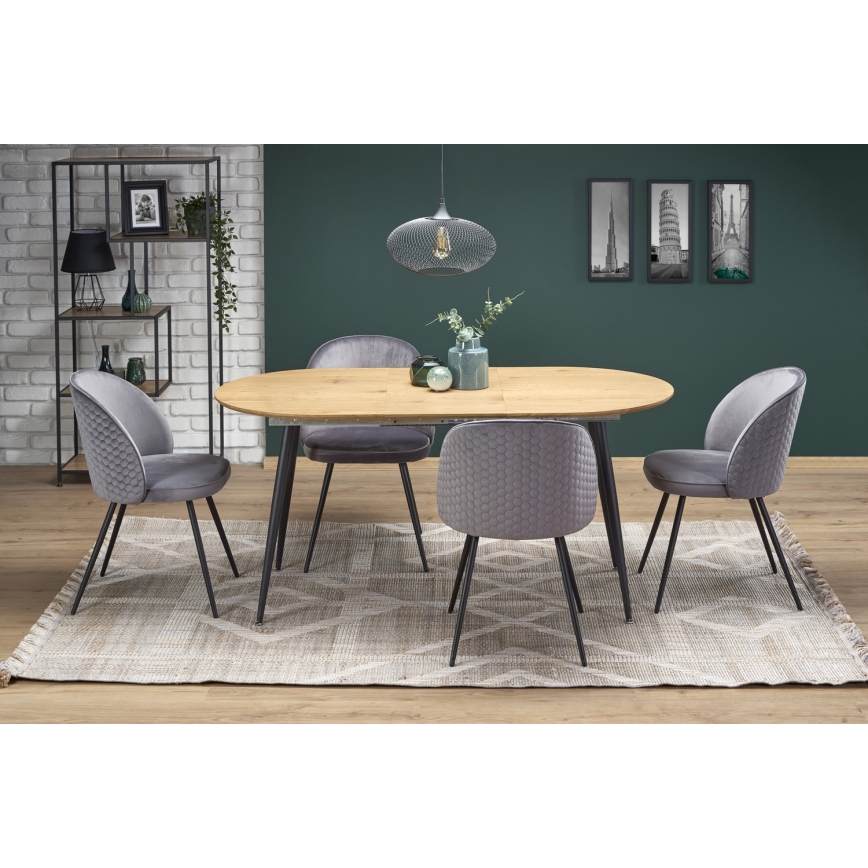 Spisebord BALNOR eg/sort