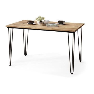 Spisebord HALIJA med Eg Craft-dekor