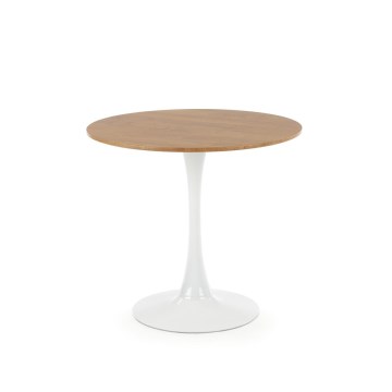 Spisebord LUGI Ø 80 cm brun/hvid