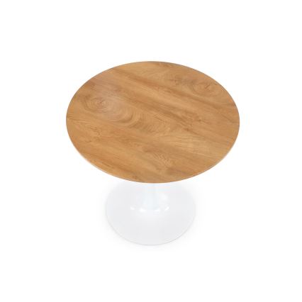 Spisebord LUGI Ø 80 cm brun/hvid
