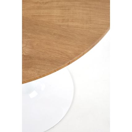 Spisebord LUGI Ø 80 cm brun/hvid