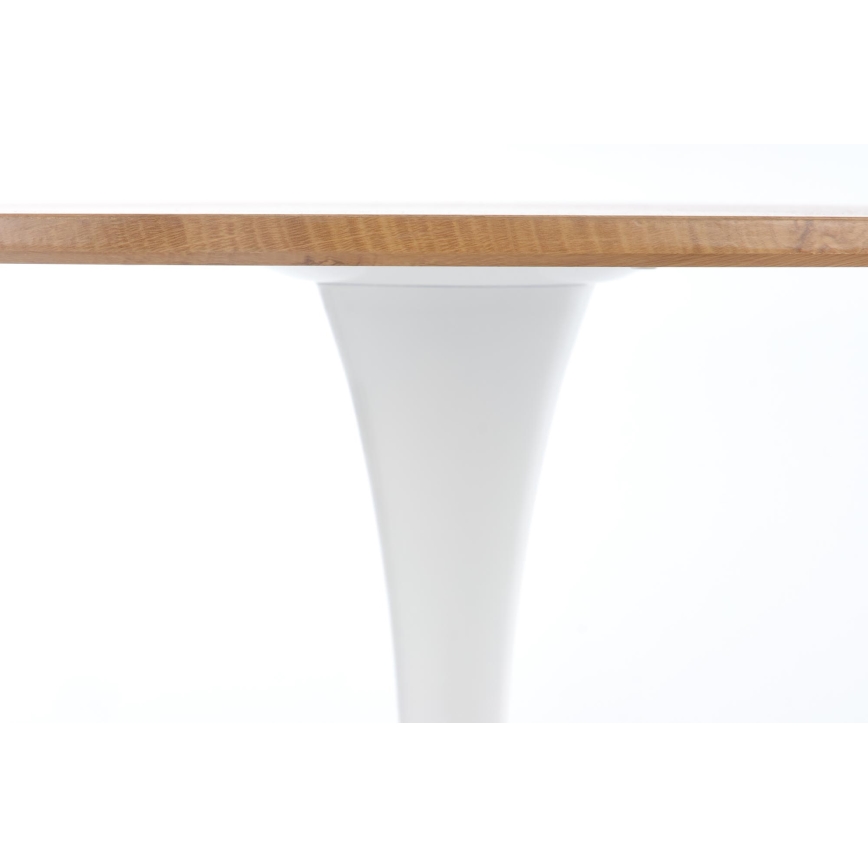 Spisebord LUGI Ø 80 cm brun/hvid
