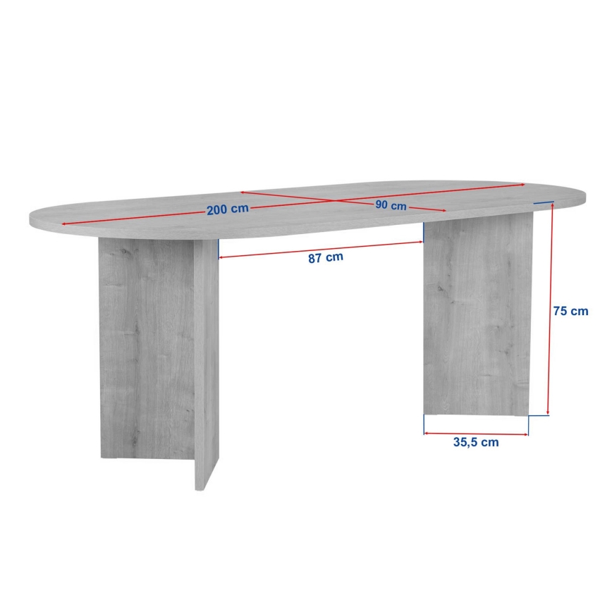 Spisebord NEL 200x90 cm beige