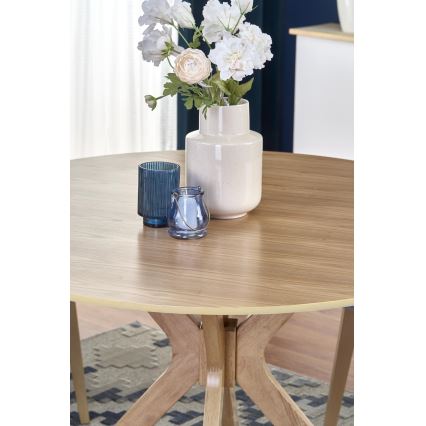 Spisebord NICOLAS, Ø 120 cm, brun