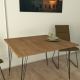 Spisebord SANDALF 75x90 cm brun/sort
