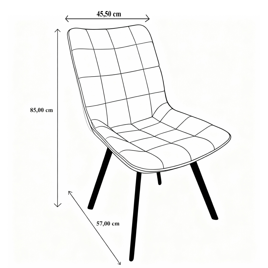 Spisebordsstol ADINA grå