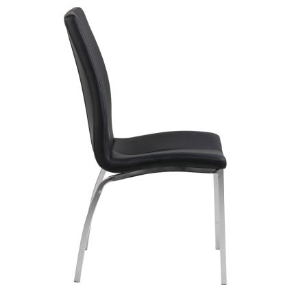 Spisebordsstol AMAL 1 stk. sort/mat krom