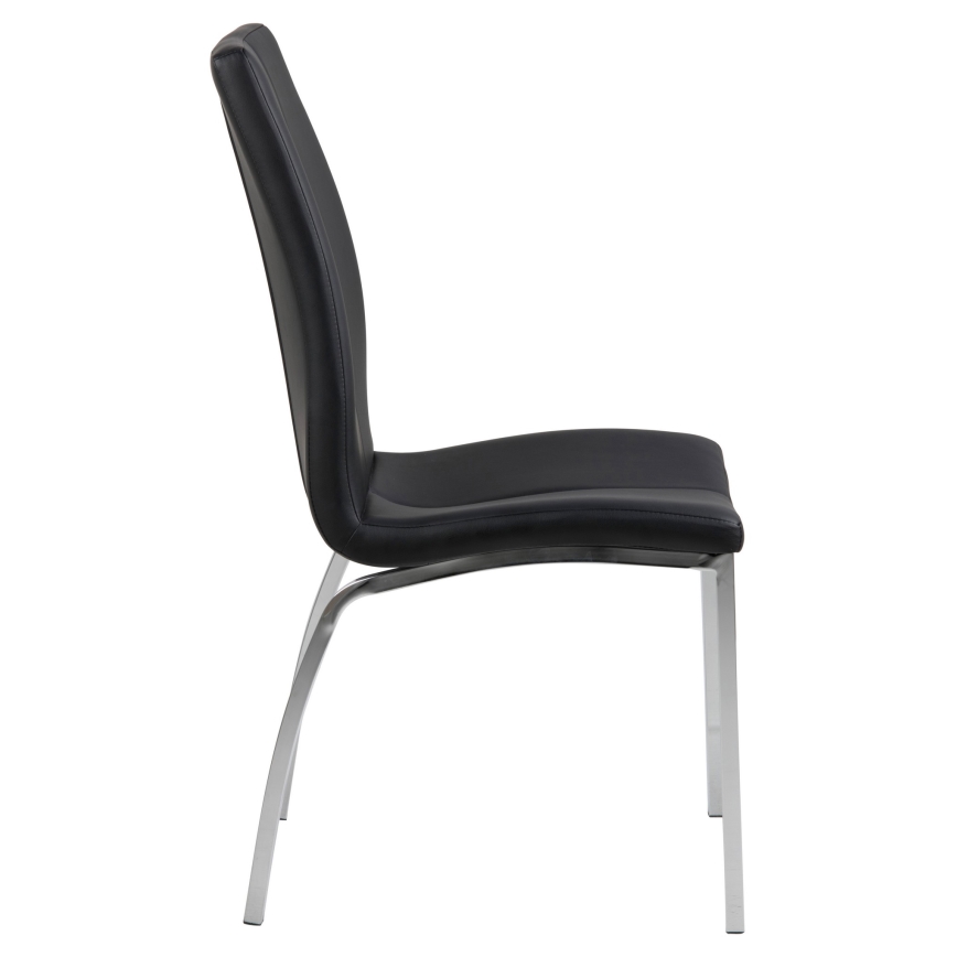 Spisebordsstol AMAL 1 stk. sort/mat krom